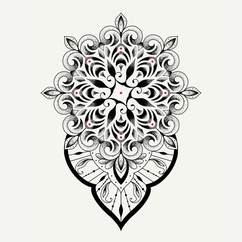 Mandala graphic dot work