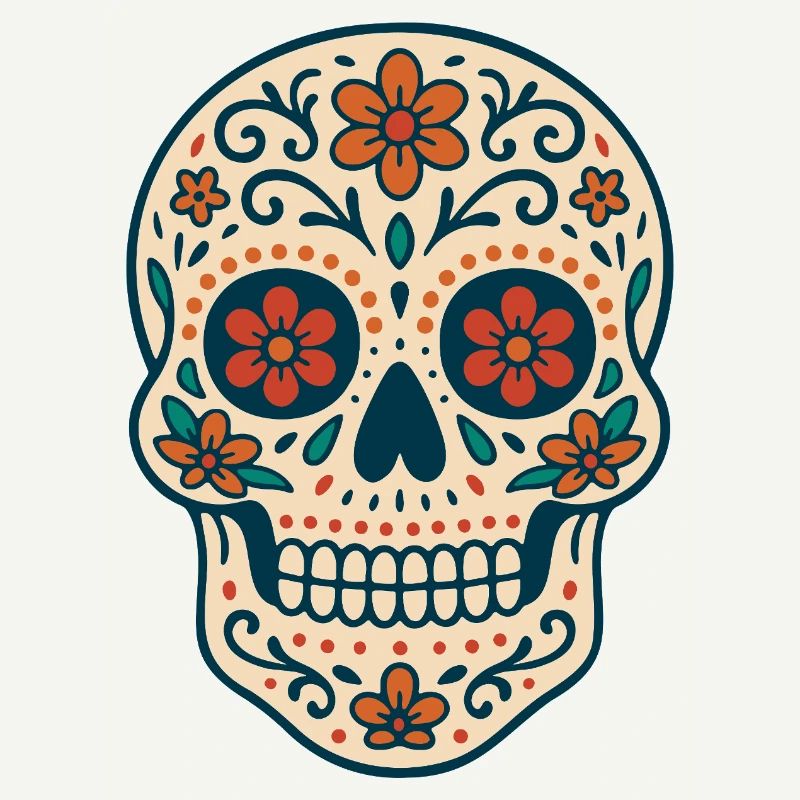 Latin American Folklore Skull by Helfspawn