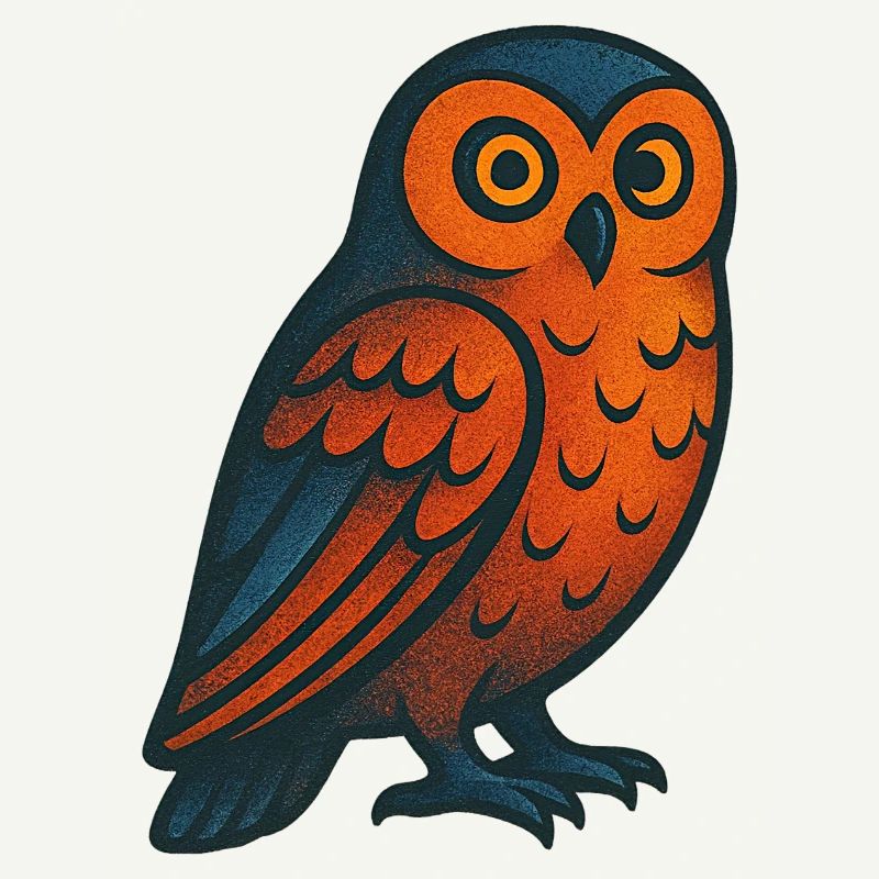 Owl with pattern