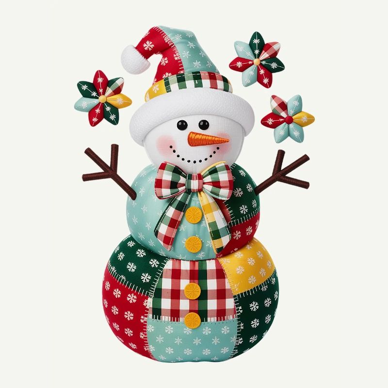 Patchwork Schneemann Feiertagsstimmung
