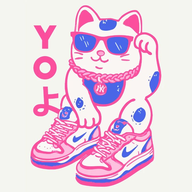 Neon Maneki Sneaker Chat
