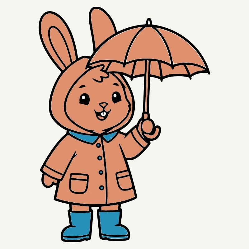 Petit parapluie de lapin mignon