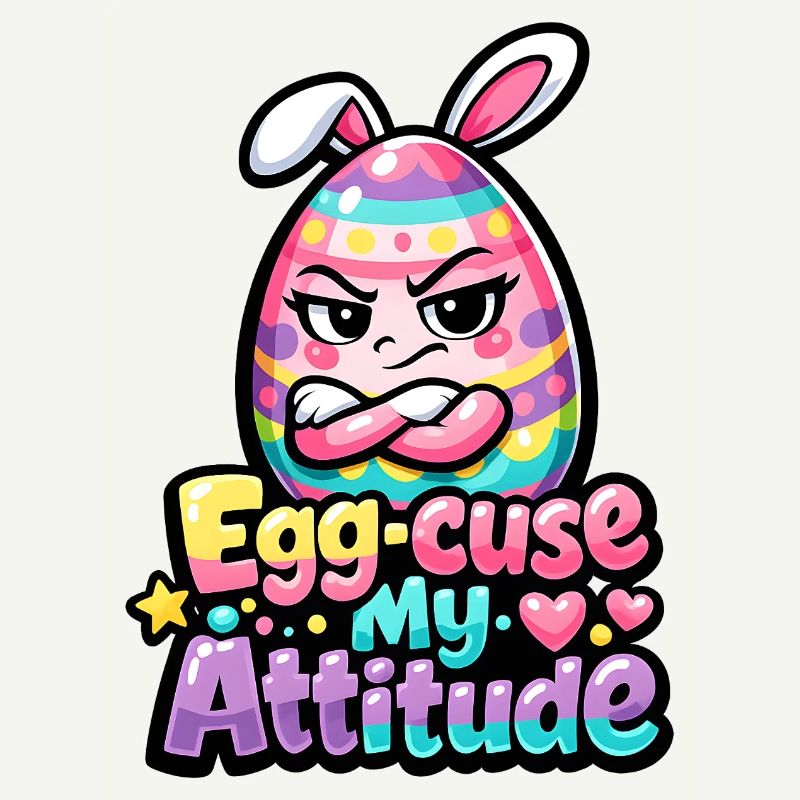 Excuse mon attitude jeu de mots de Pâques