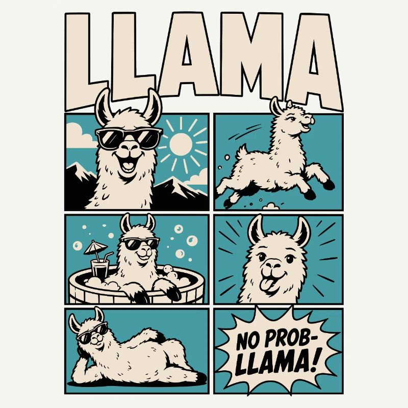 Chill Llama Comic Design