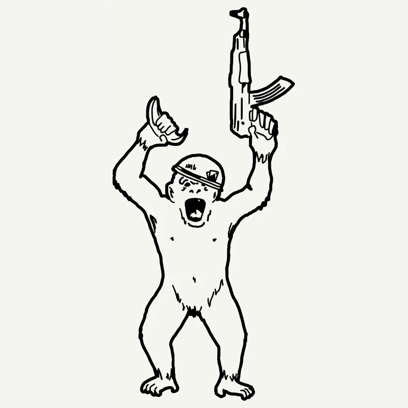 chimp machine gun