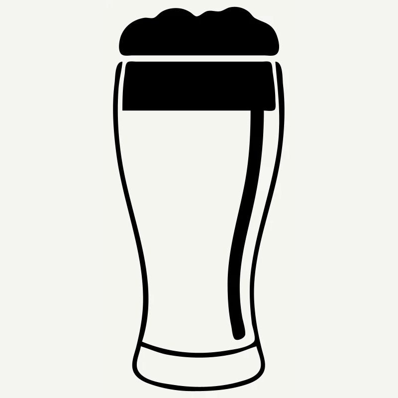 Bierglas mit üppigem Schaum