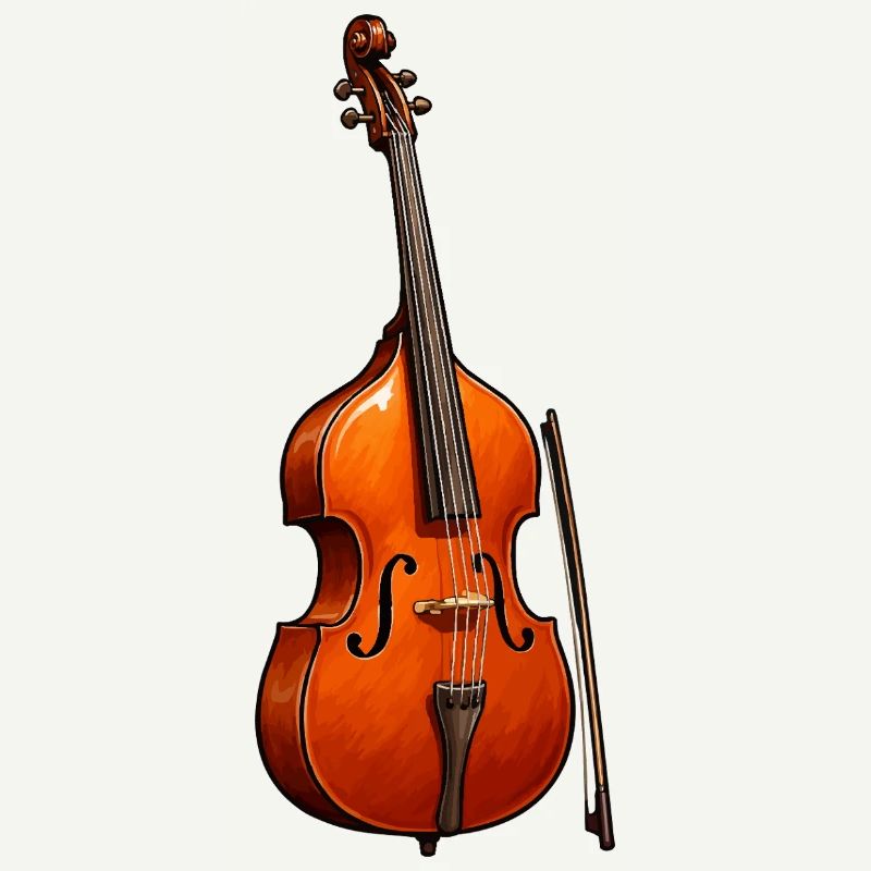Violin in warm red patterns