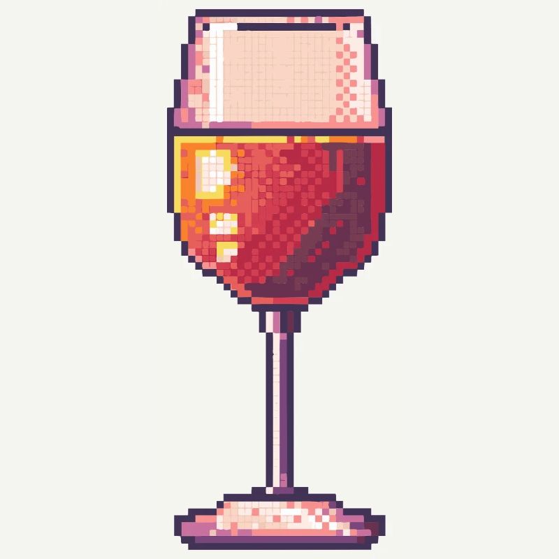Pixel Weinglas Retro