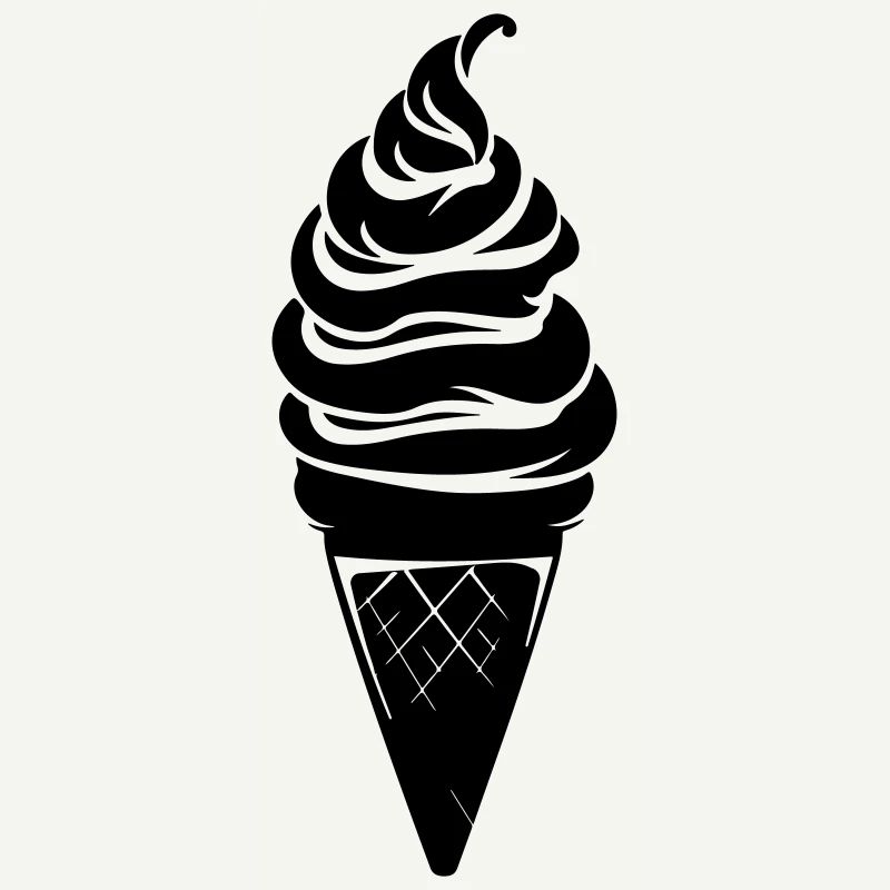 Silhouette de cornet de crème glacée