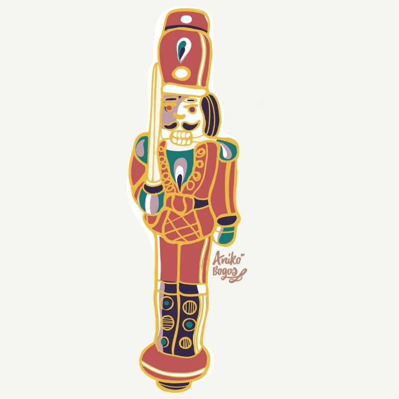 Bunter Nussknacker Deco Design