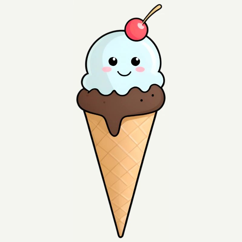 Kuscheliges Eis mit Kirsche