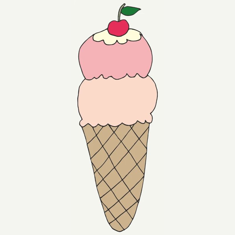 Eiscreme mit Kirsche Design
