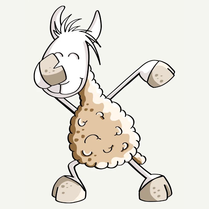 Dab Dance Lama - Dabbing Alpaka - Fun Comic