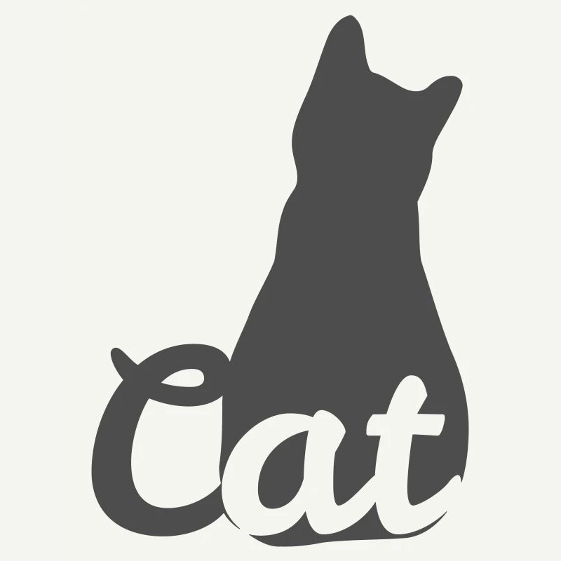 Silhouette de chat avec texte de chat