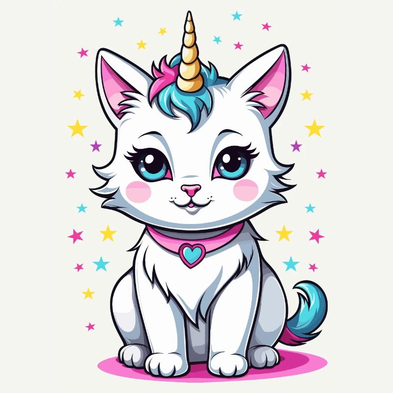 Licorne chat mignon