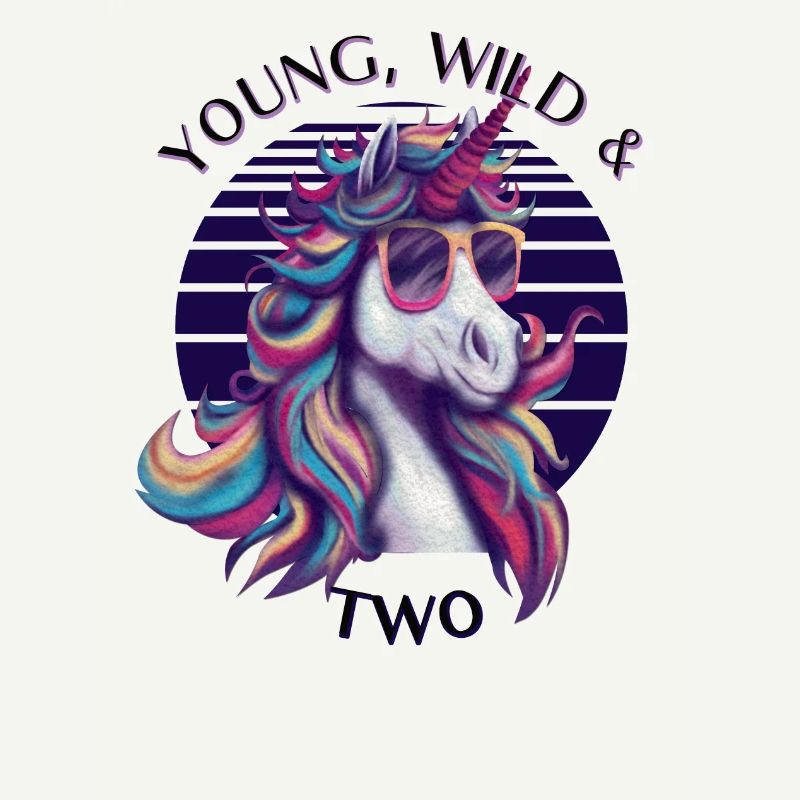 Young, Wild & Two – Cooles Einhorn Geburtstag
