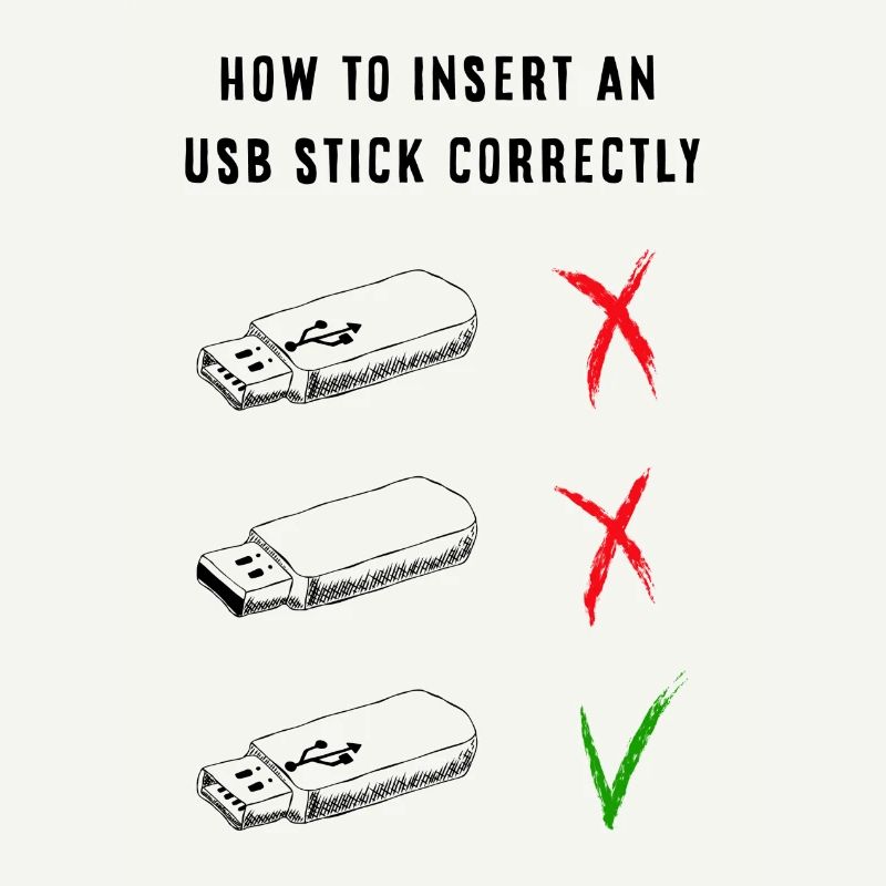 How to insert an usb stick correctly