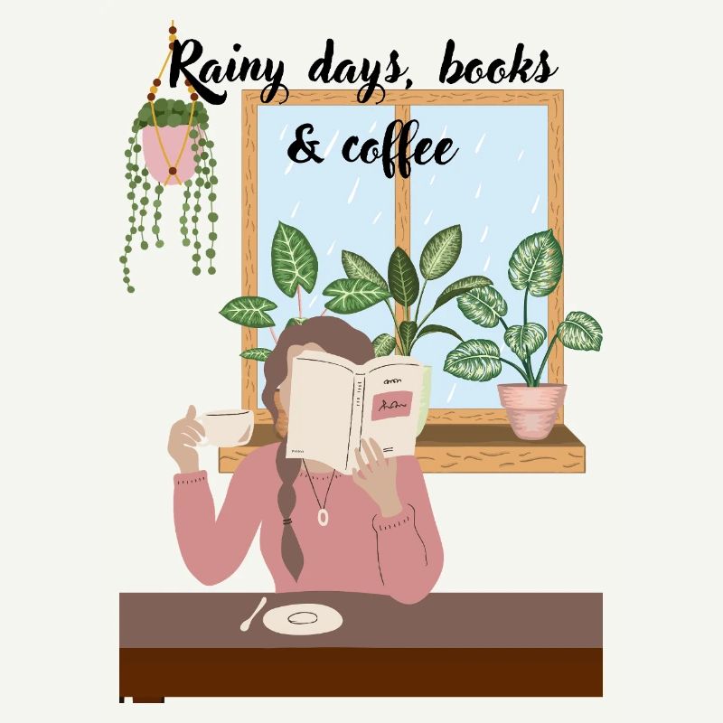 Cuddle days reading with coffee