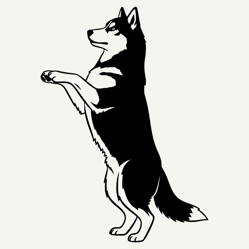 Standing Dog Silhouette Vector