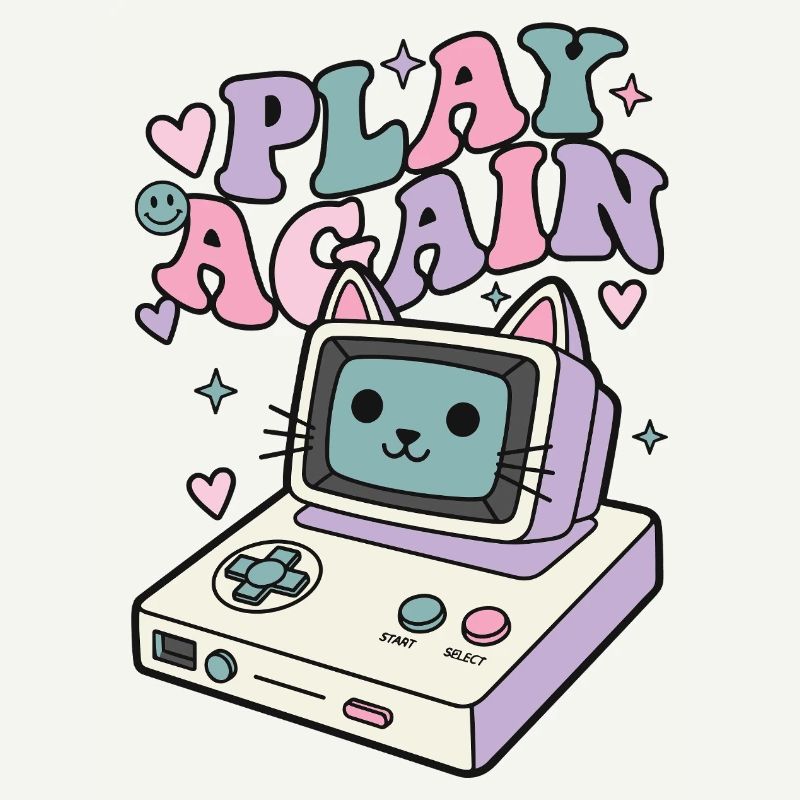 Play Again Cat Retro
