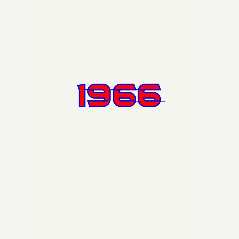 Typographie rétro néon de 1966