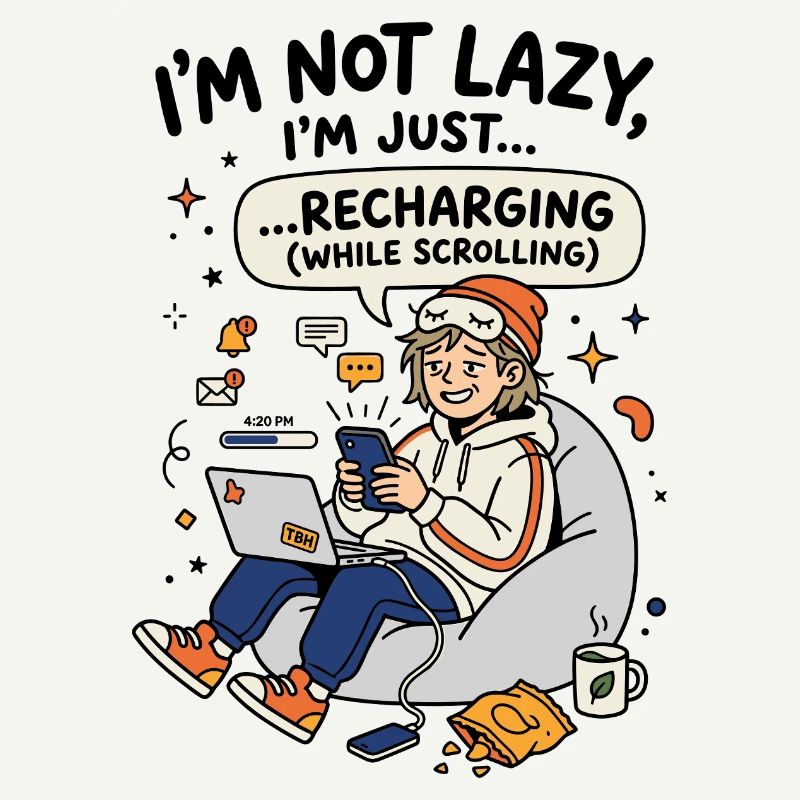 Recharging while scrolling Gen Z