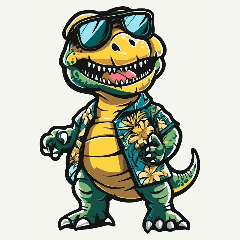 Dinosaur T-Rex Comic Holiday