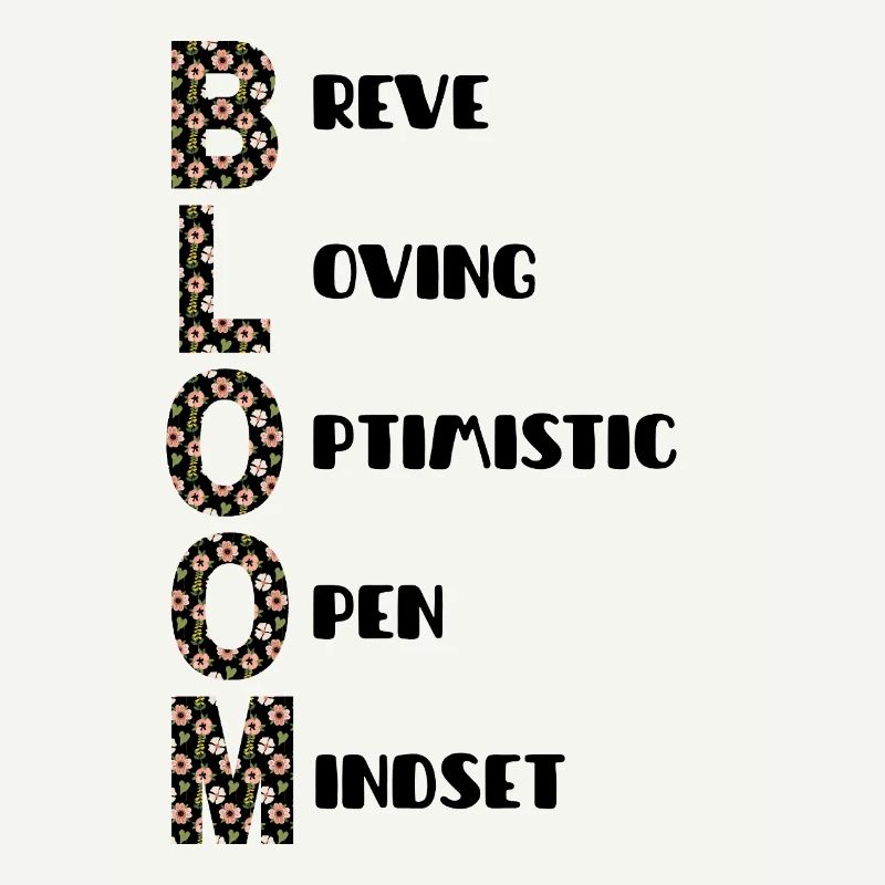 Blumenbuchstaben Florale Typografie