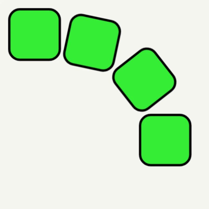 Grüne Quadrate Sequenz