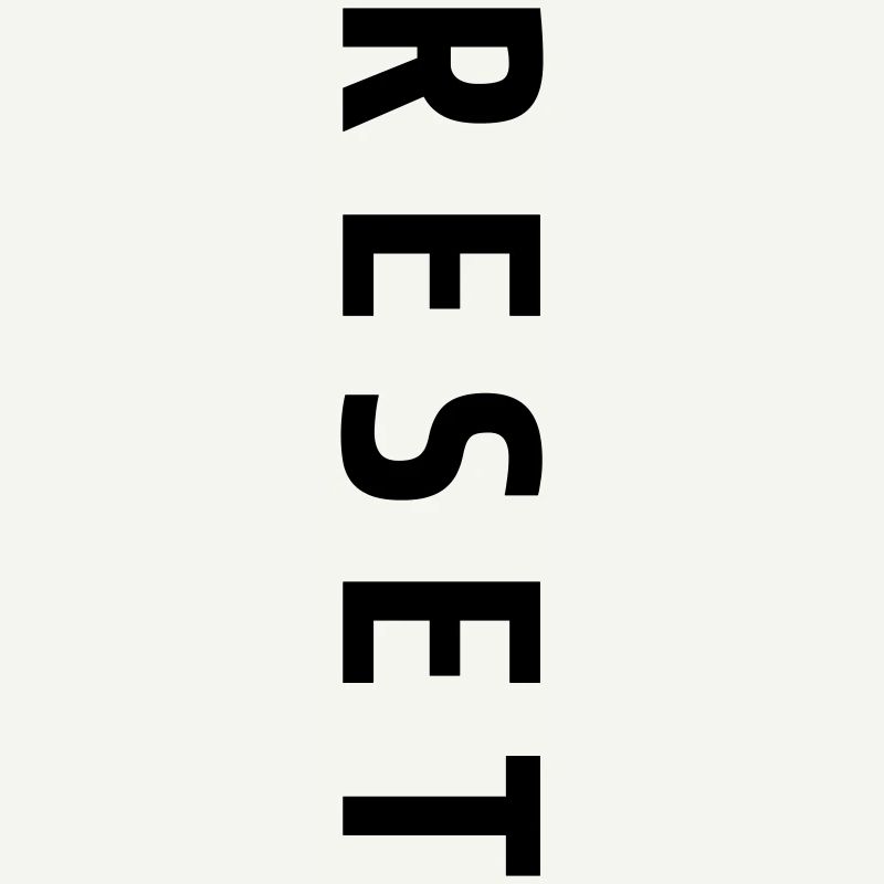 Reset Schriftzug Neuanfang Geschenk