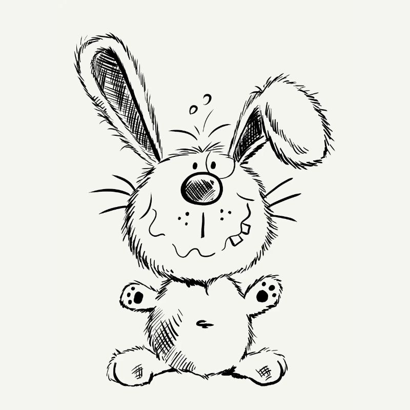 Fluffy bunny - Rabbit - Comic - Animal
