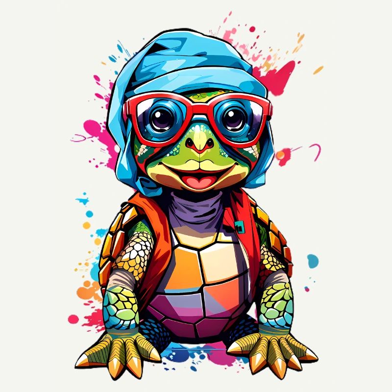 Turtle small and colorful