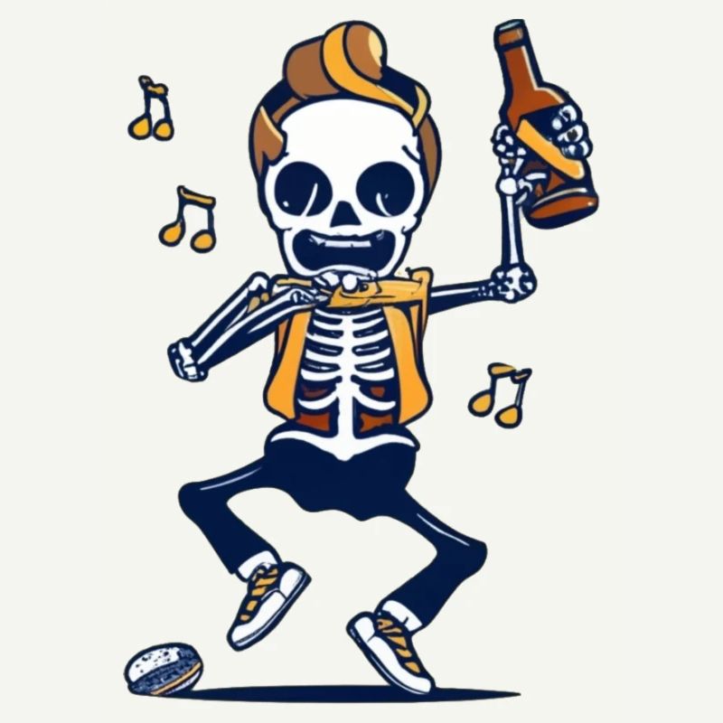 Skeleton Dance with Bottle