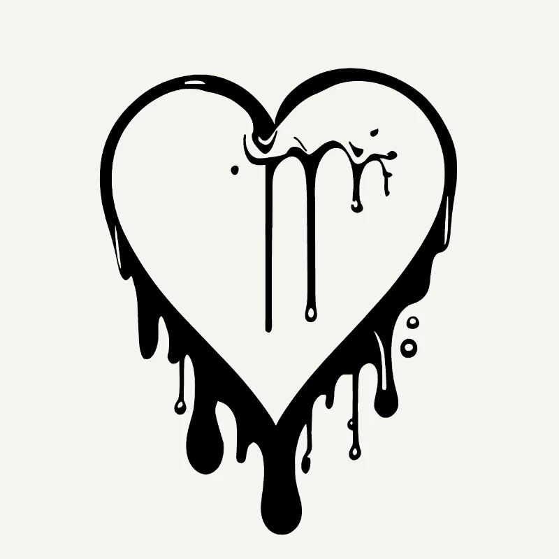 Cuore di graffiti fusi