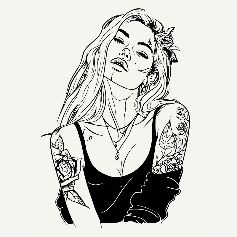 Tattoo Mädchen Design