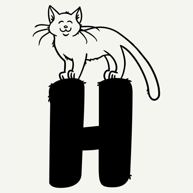 Katze Buchstabe H