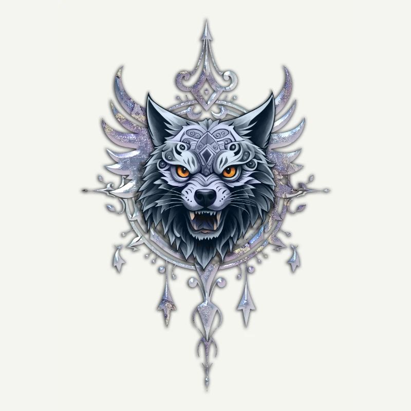 Mystical wolf's head.