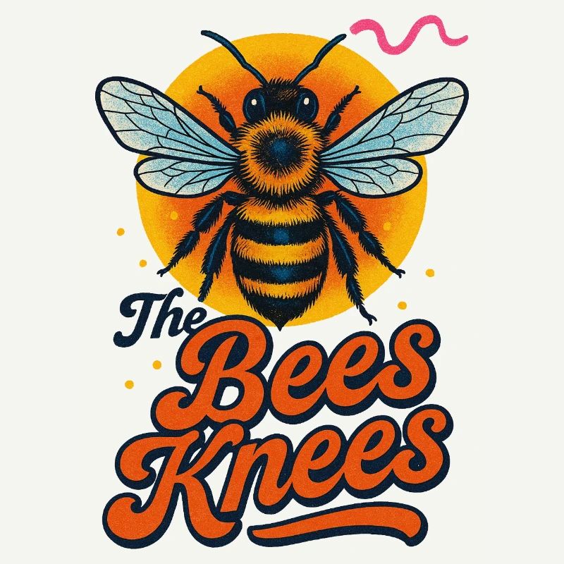 Bee and Knees Retro Typography Design