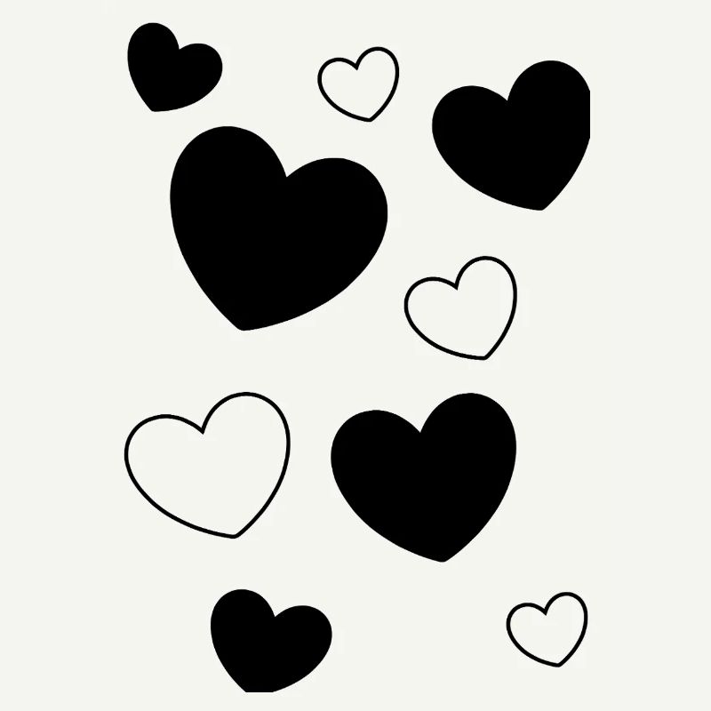 Heart Black Black Heart Pattern Heart Pattern