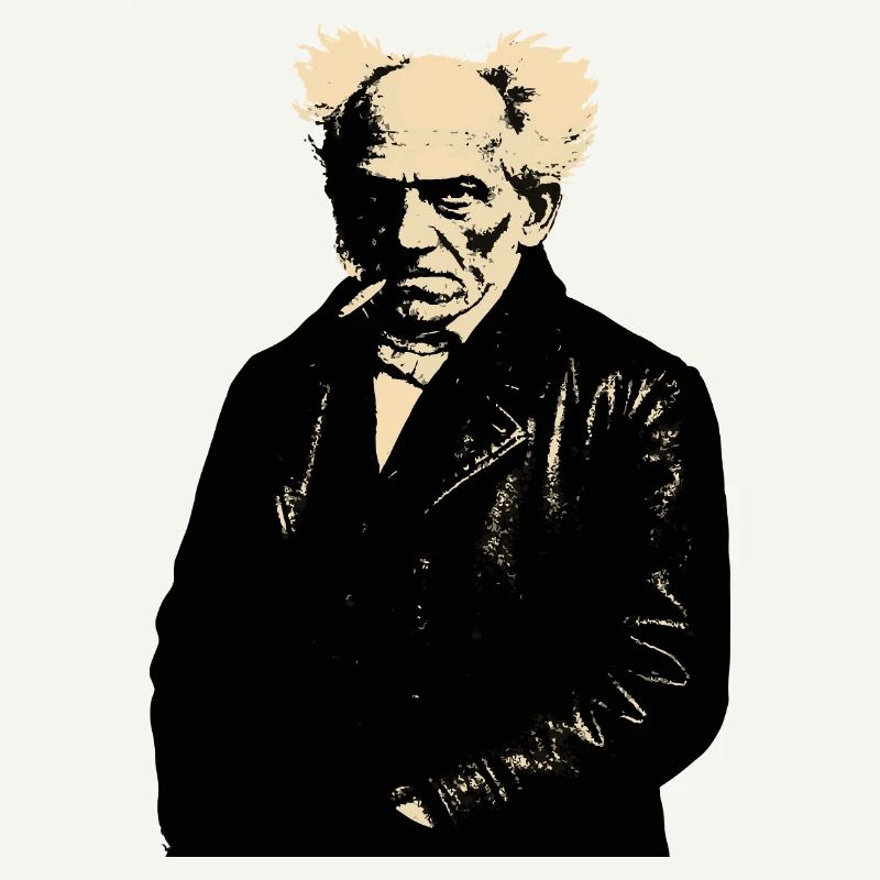 Noir philospher Arthur Schopenhauer portrait