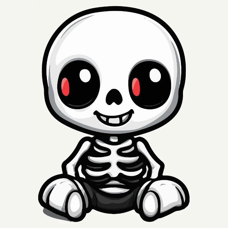 Skeleton Cute Halloween Comic