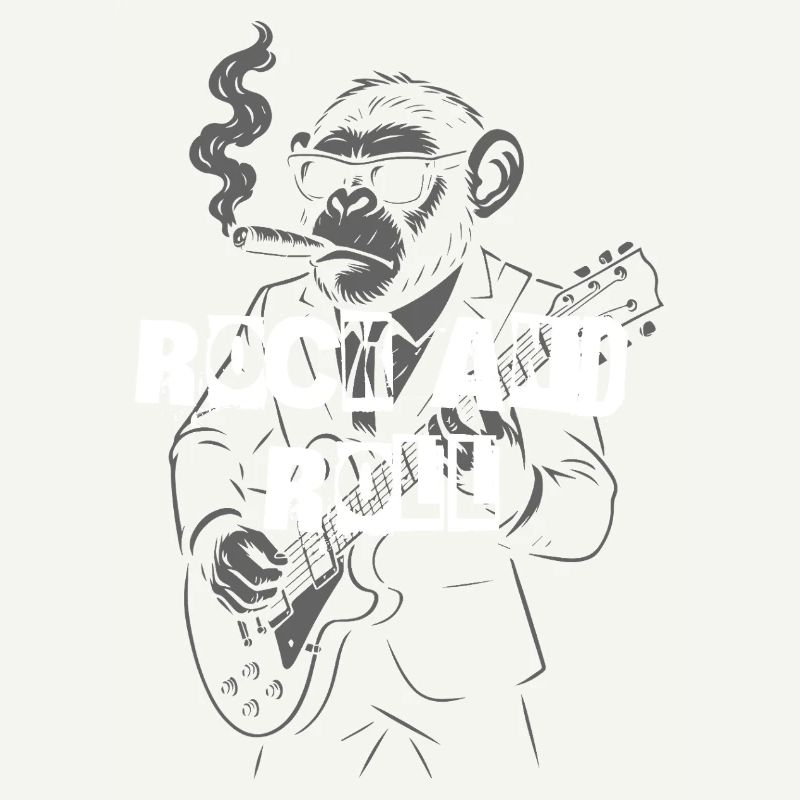 Guitariste Rock and Roll Monkey