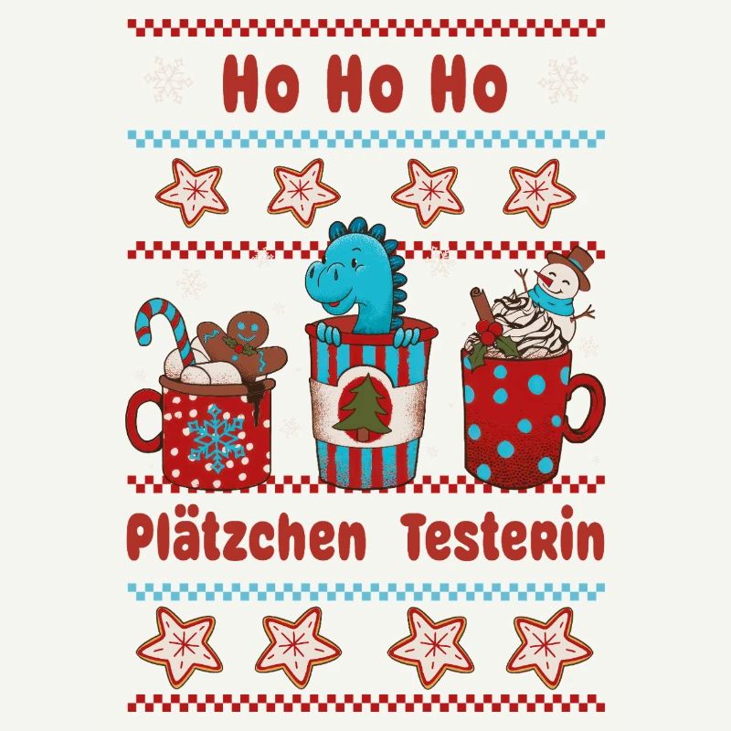 Hohoho cookie tester with funny dinosaur