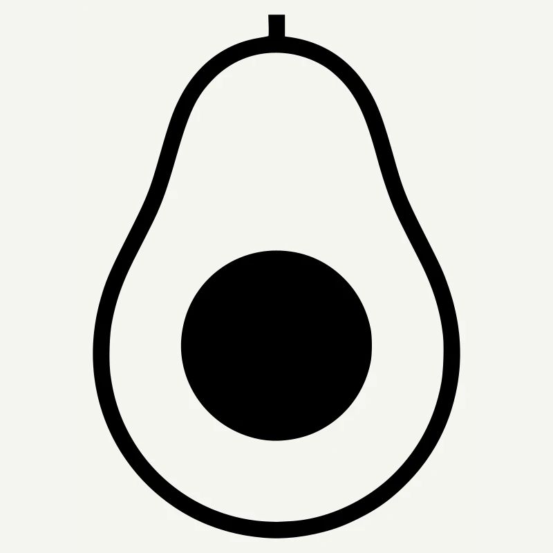 Avocado Half Pit, Icon