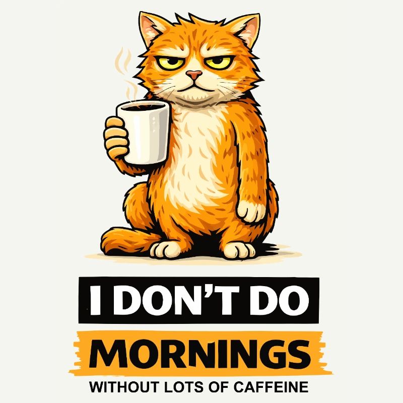 Morgen-Katzen-Kaffee-Einstellung