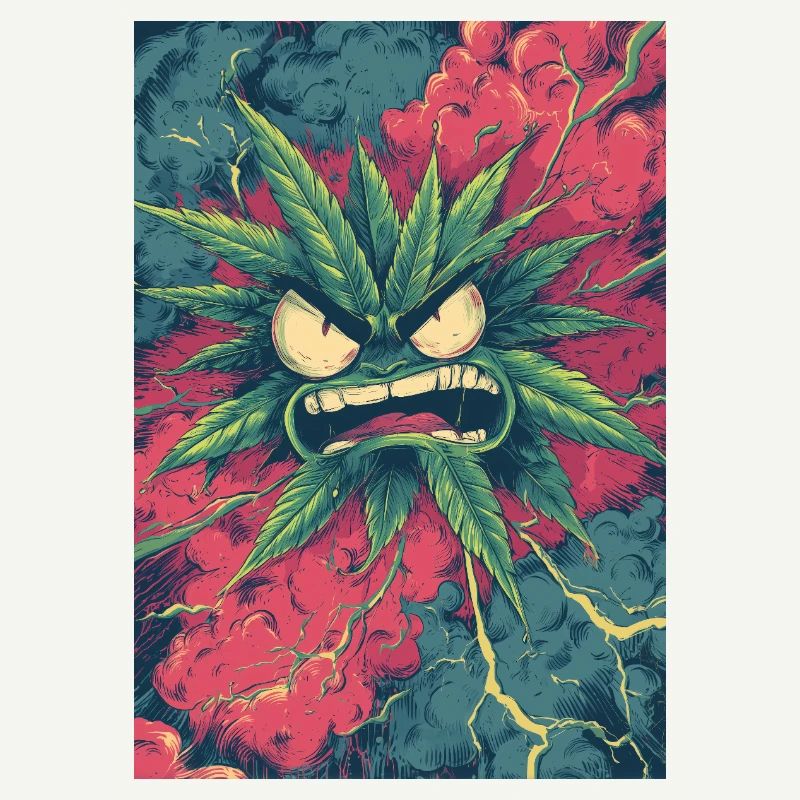 Angry Hemp Leaf Chaos