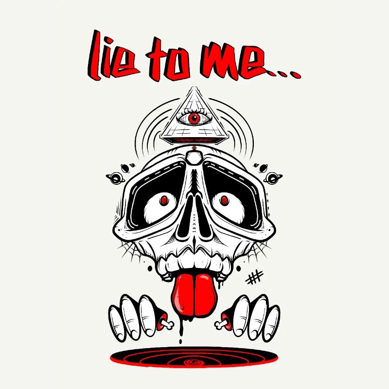 Mysterious skull with triangle