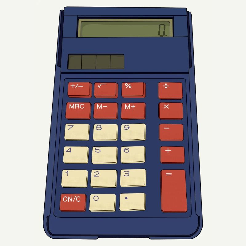 80's 90's Calculator Math School Nostalgie