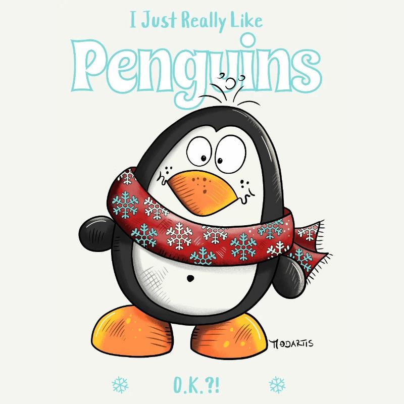 I Just Really Like Penguins Pinguin Spruch