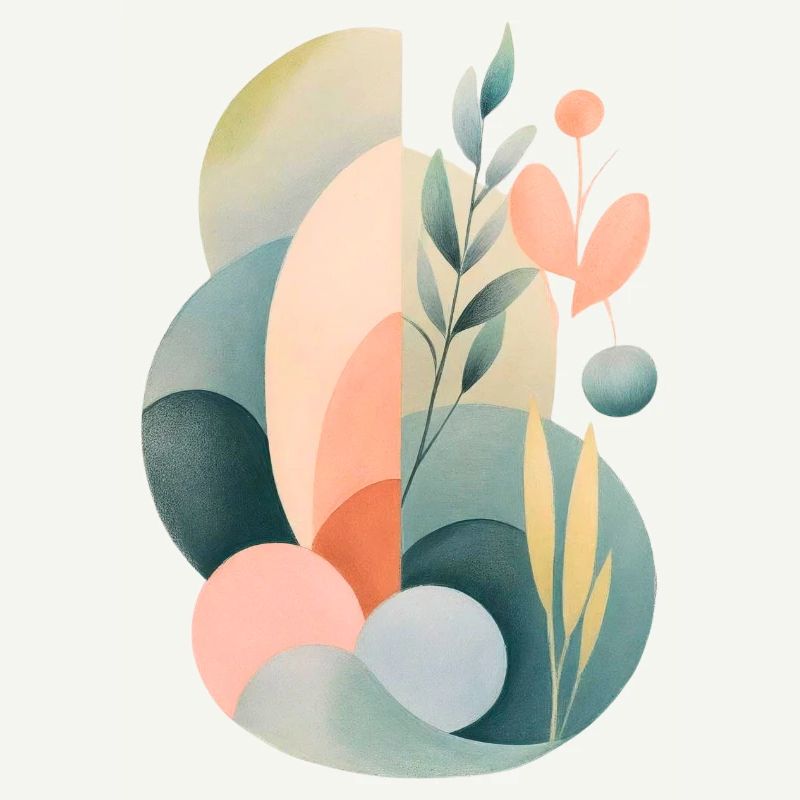 Composition de la flore abstraite pastel